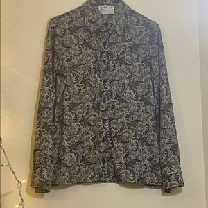 Vintage Act III Top Button Up Paisley Women's Med